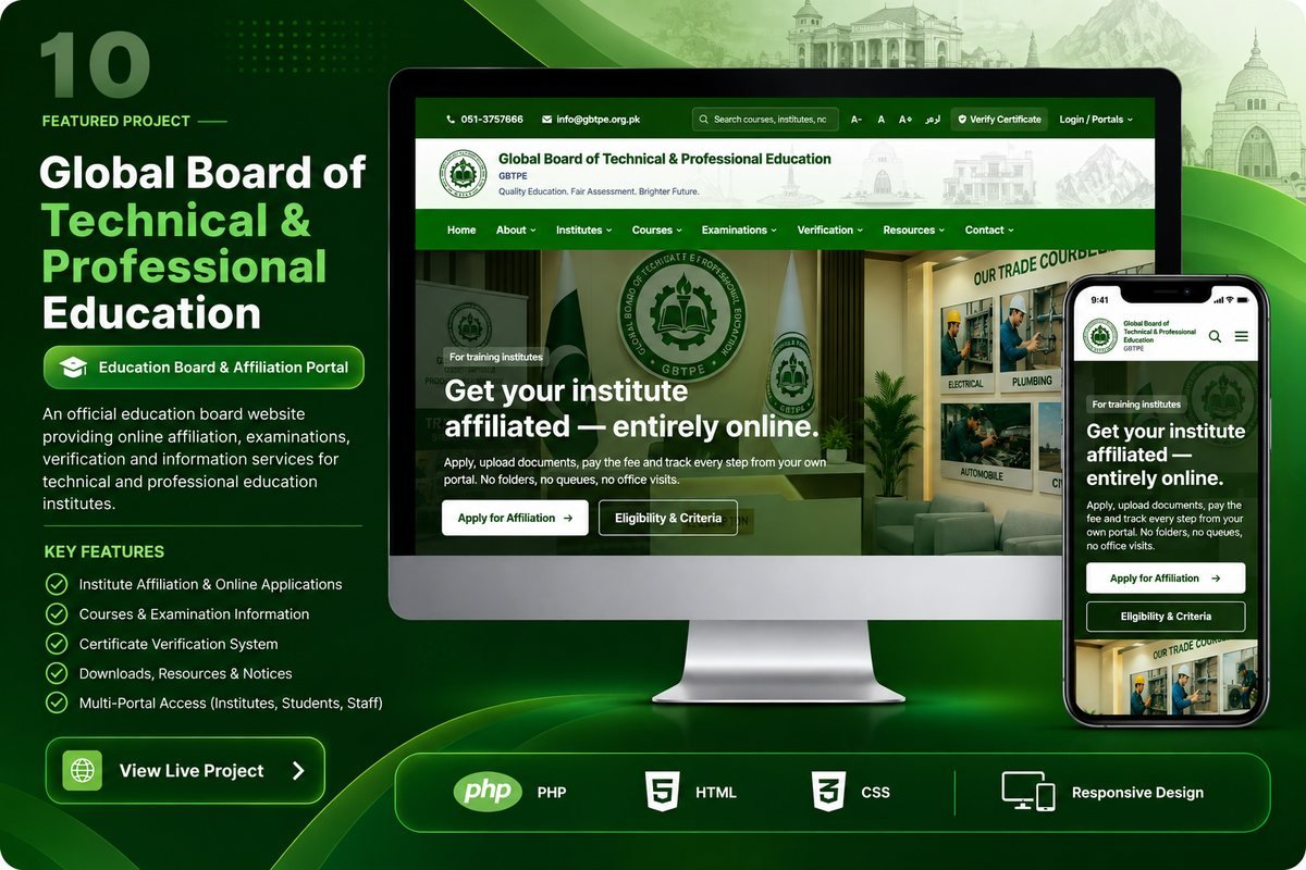 GBTPE Educational Board website